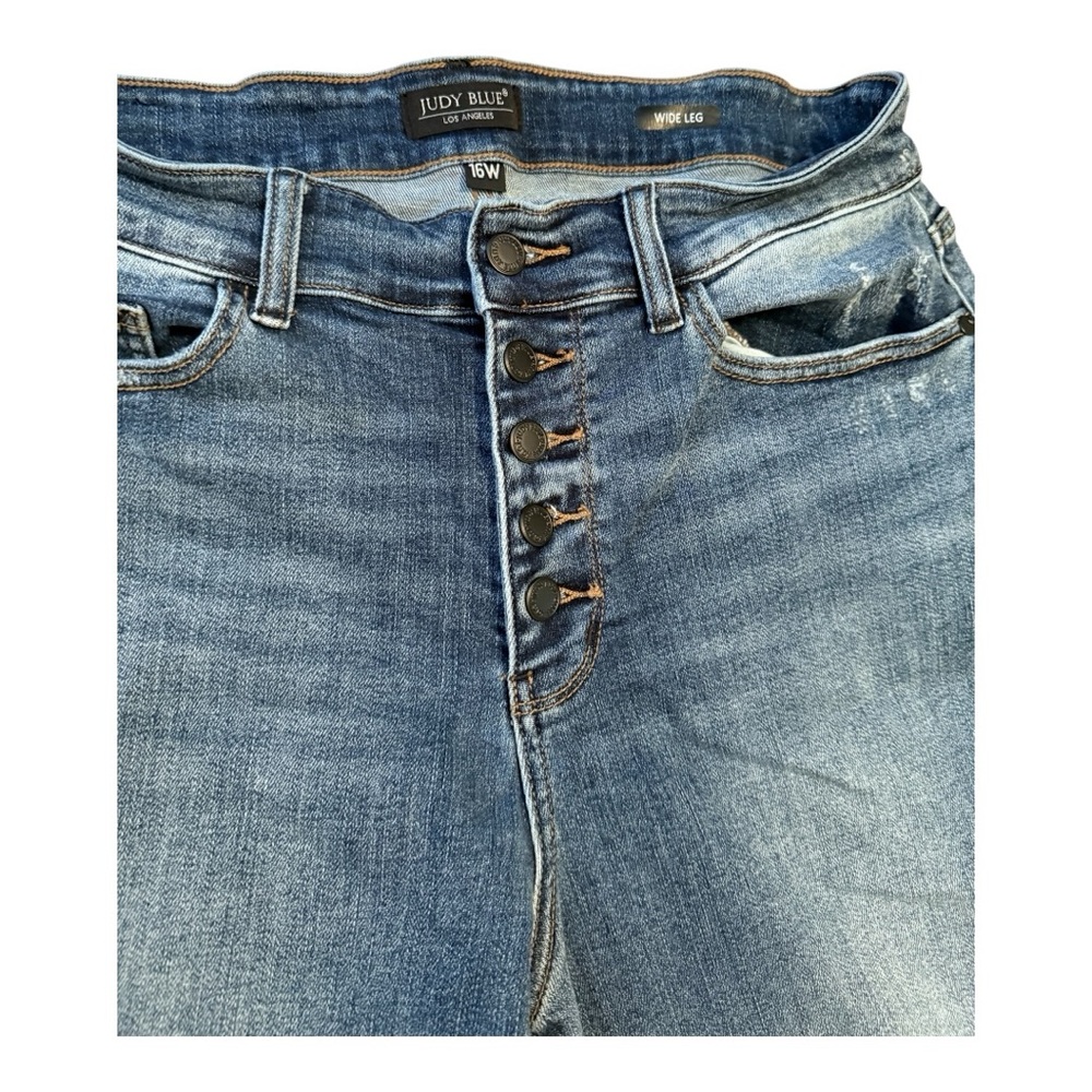 NWOT Judy Blue Button-Fly WIDE LEG JEANS
